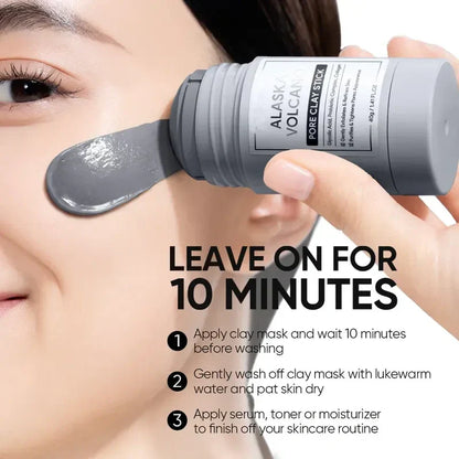 💜Alaska Volcano Pore Clay Stick – Blackhead Remover Face Mask, Deep Pore Cleansing & Gentle Exfoliating Mud Mask
