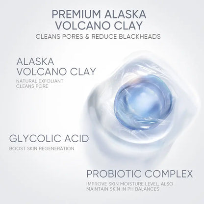 💜Alaska Volcano Pore Clay Stick – Blackhead Remover Face Mask, Deep Pore Cleansing & Gentle Exfoliating Mud Mask