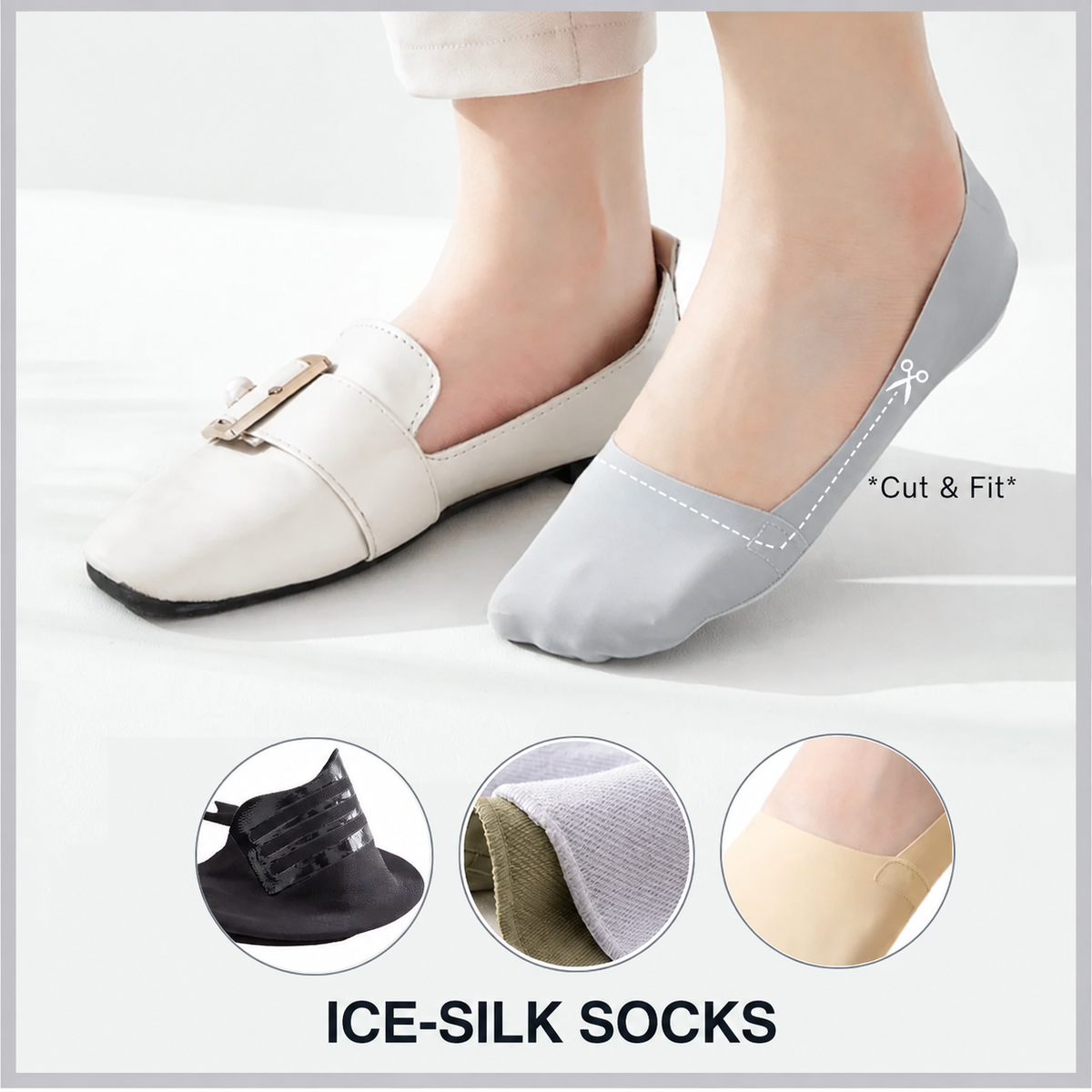 ✨Cushioned No-Show Socks – Soft Invisible Socks for All-Day Foot Relief
