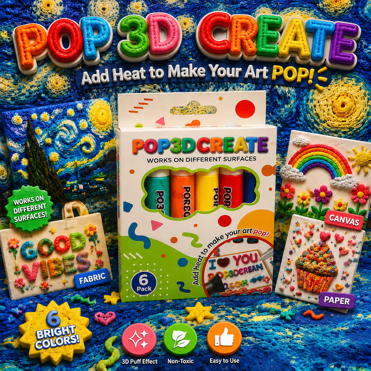 3D Relief Art Pen – Turn Flat Drawings Into Touchable 3D Art