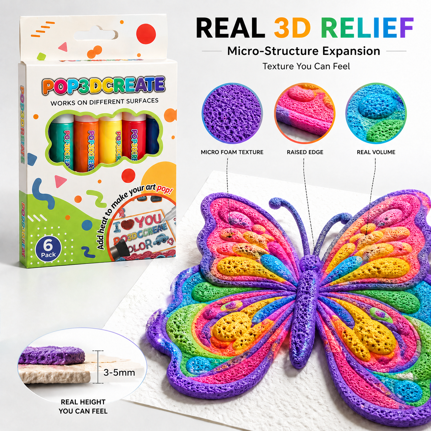 3D Relief Art Pen – Turn Flat Drawings Into Touchable 3D Art