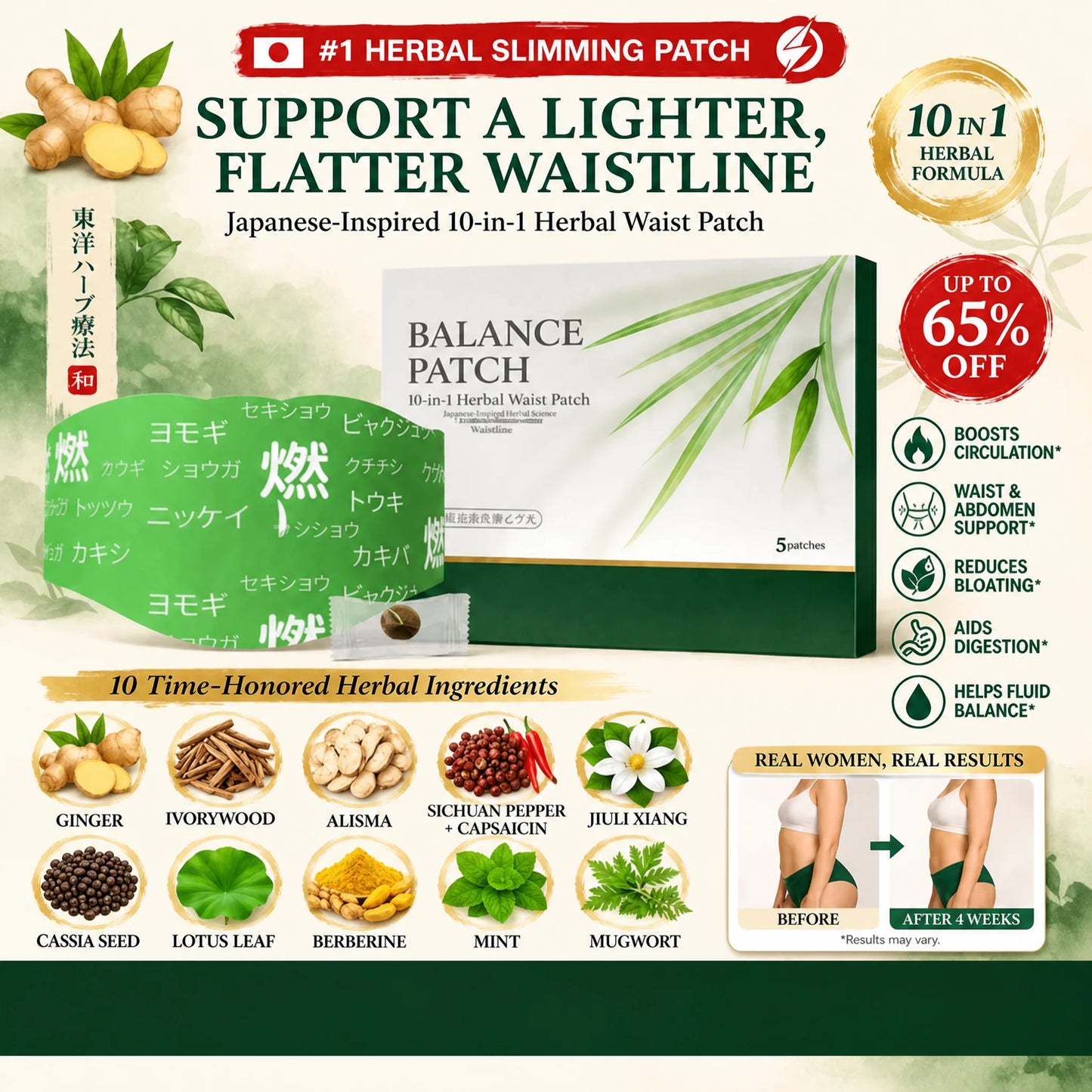 🌿🦋8H Invisible Detox Sculptor Patch— Warming Waist & Abdomen Comfort Patch Set