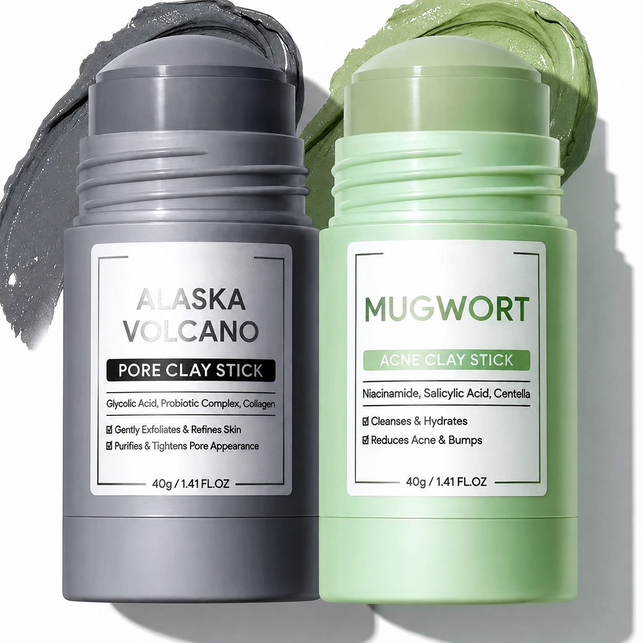 💜Alaska Volcano Pore Clay Stick – Blackhead Remover Face Mask, Deep Pore Cleansing & Gentle Exfoliating Mud Mask